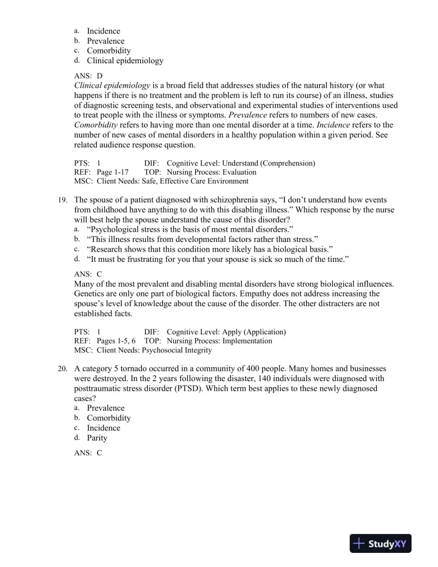 Varcarolis' Foundations of Psychiatric-Mental Health Nursing: A Clinical Approach 8th Edition Test Bank, page 8