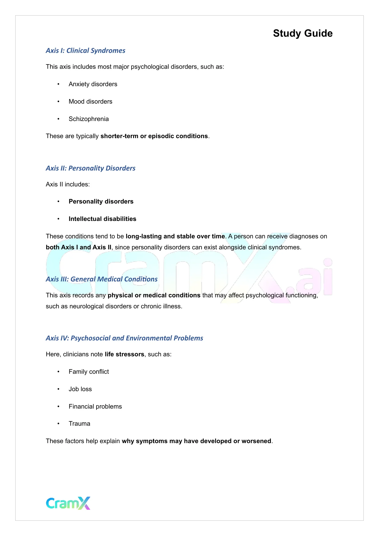 Psychology - Abnormal Psychology - Page 2 preview image