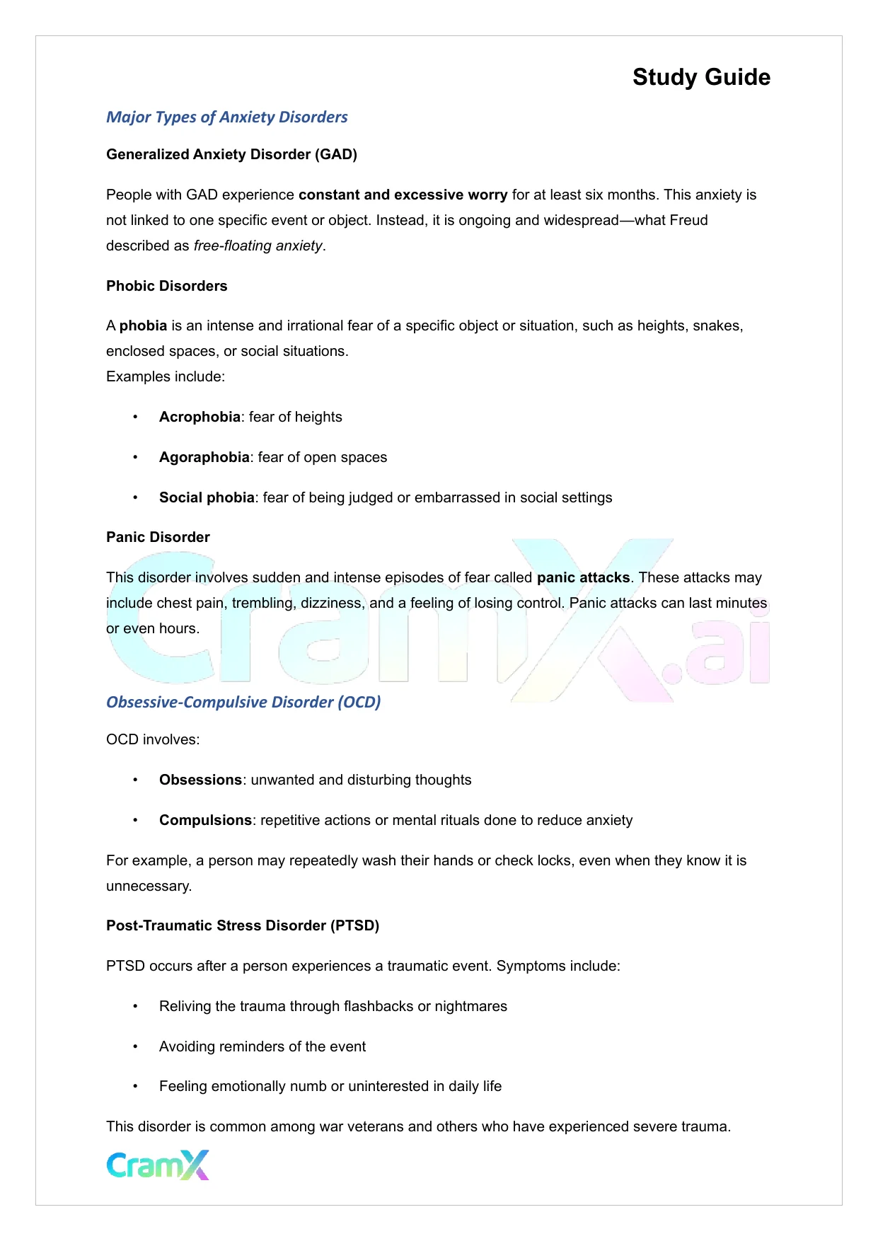 Psychology - Abnormal Psychology - Page 5 preview image