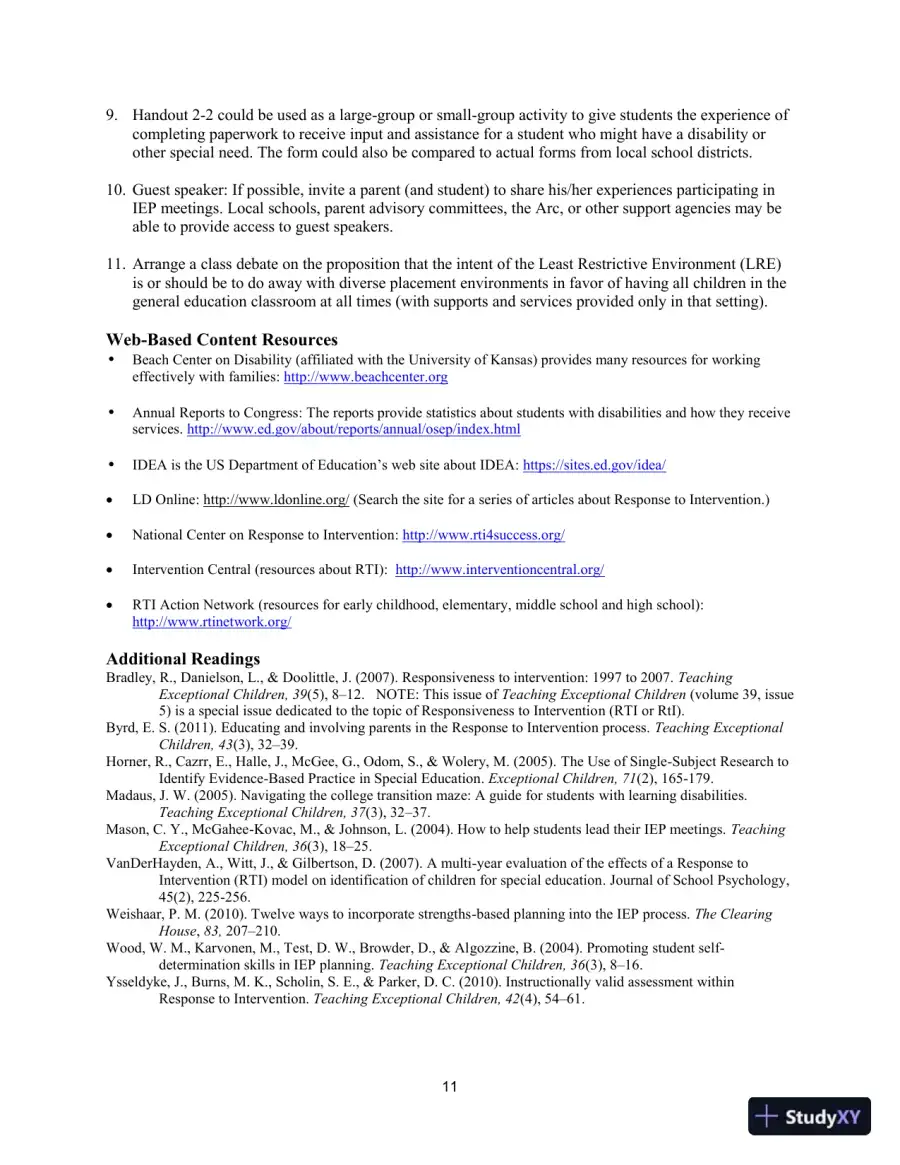Lecture Notes for Including Students with Special Needs: A Practical Guide for Classroom Teachers, 8th Edition, page 15