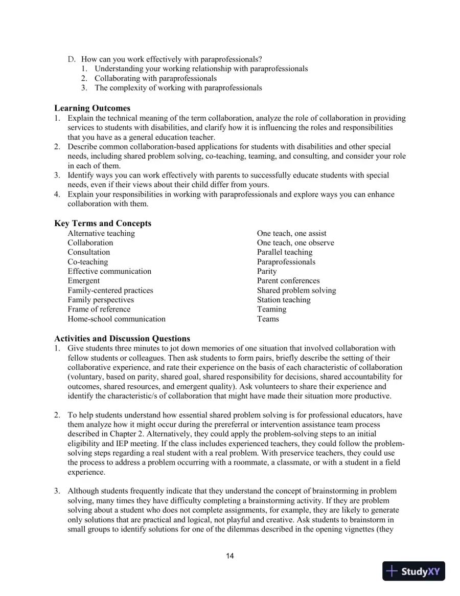 Lecture Notes for Including Students with Special Needs: A Practical Guide for Classroom Teachers, 8th Edition, page 18