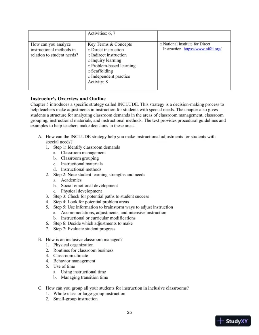 Lecture Notes for Including Students with Special Needs: A Practical Guide for Classroom Teachers, 8th Edition, page 28