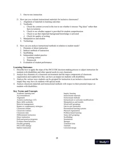 Lecture Notes for Including Students with Special Needs: A Practical Guide for Classroom Teachers, 8th Edition - Page 29 preview image