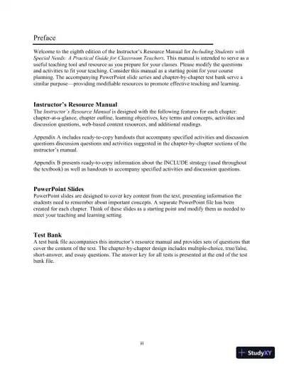 Lecture Notes for Including Students with Special Needs: A Practical Guide for Classroom Teachers, 8th Edition - Page 3 preview image