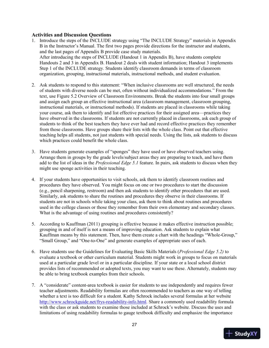 Lecture Notes for Including Students with Special Needs: A Practical Guide for Classroom Teachers, 8th Edition, page 30