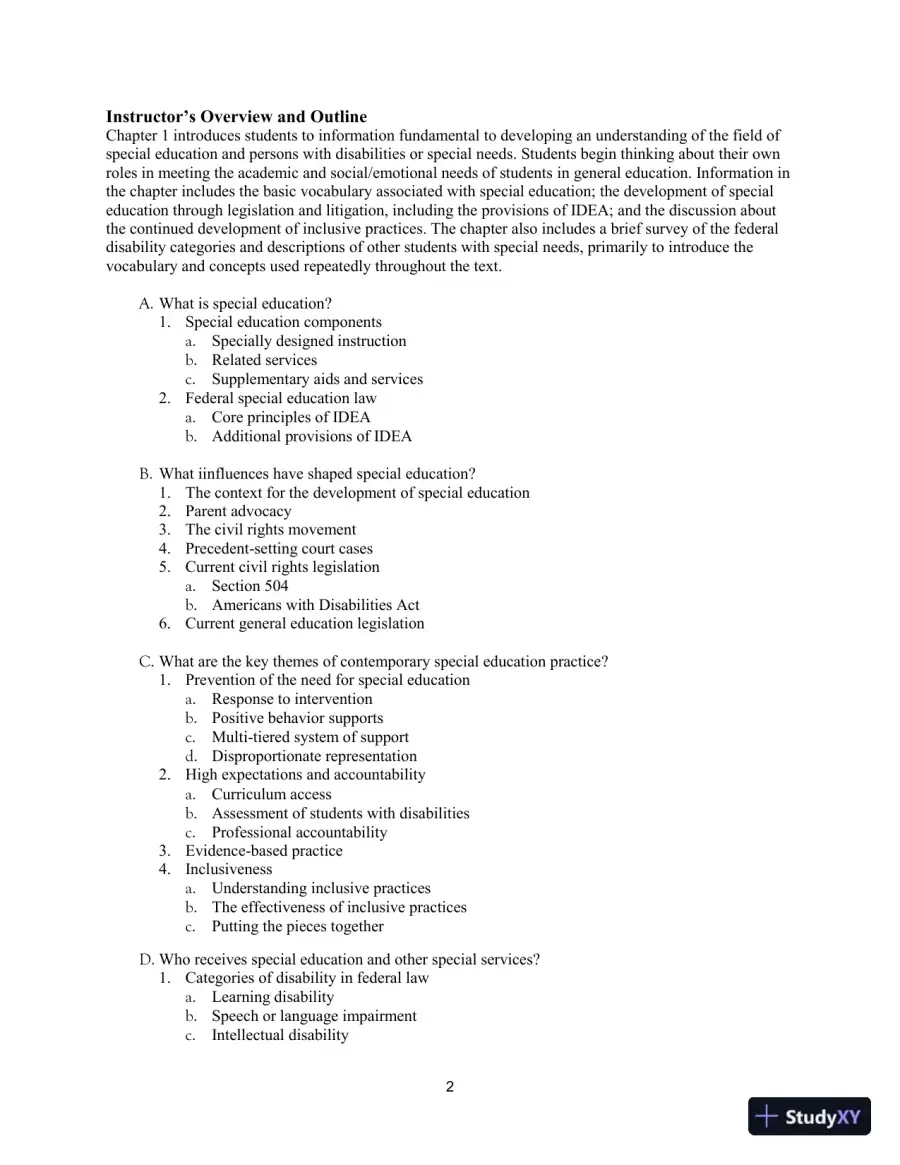 Lecture Notes for Including Students with Special Needs: A Practical Guide for Classroom Teachers, 8th Edition, page 6