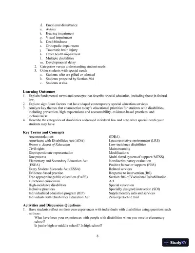Lecture Notes for Including Students with Special Needs: A Practical Guide for Classroom Teachers, 8th Edition - Page 7 preview image