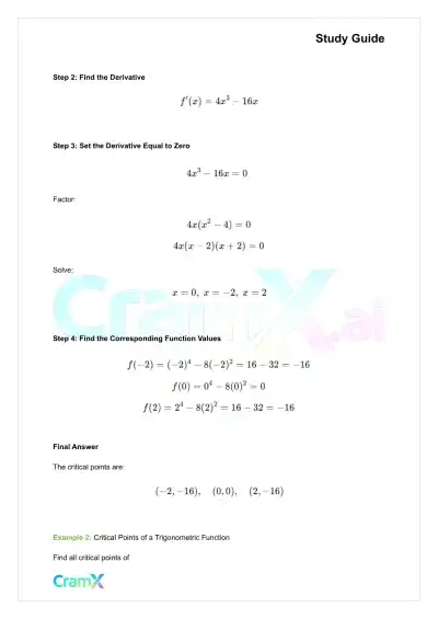 Calculus - Applications of the Derivative - Page 2 preview image