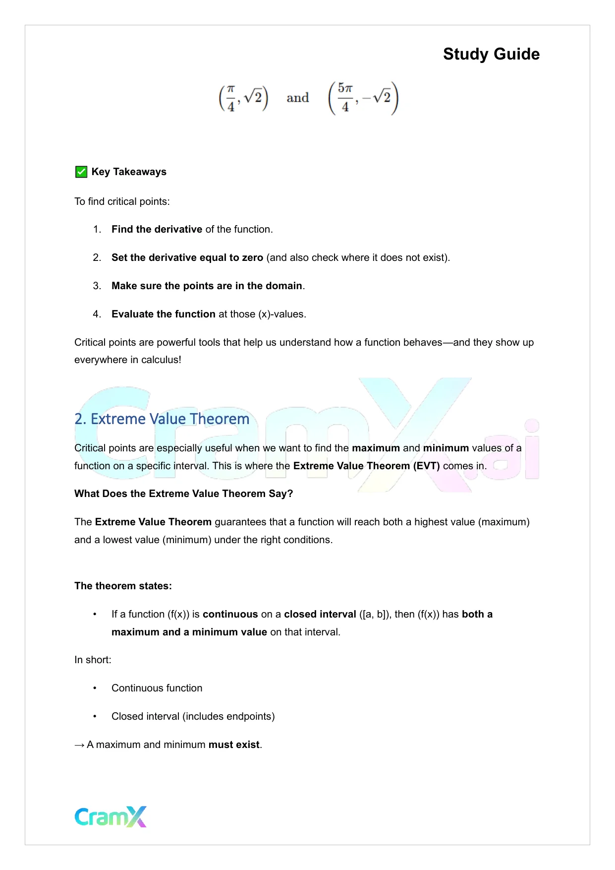 Calculus - Applications of the Derivative - Page 4 preview image