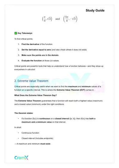 Calculus - Applications of the Derivative - Page 4 preview image