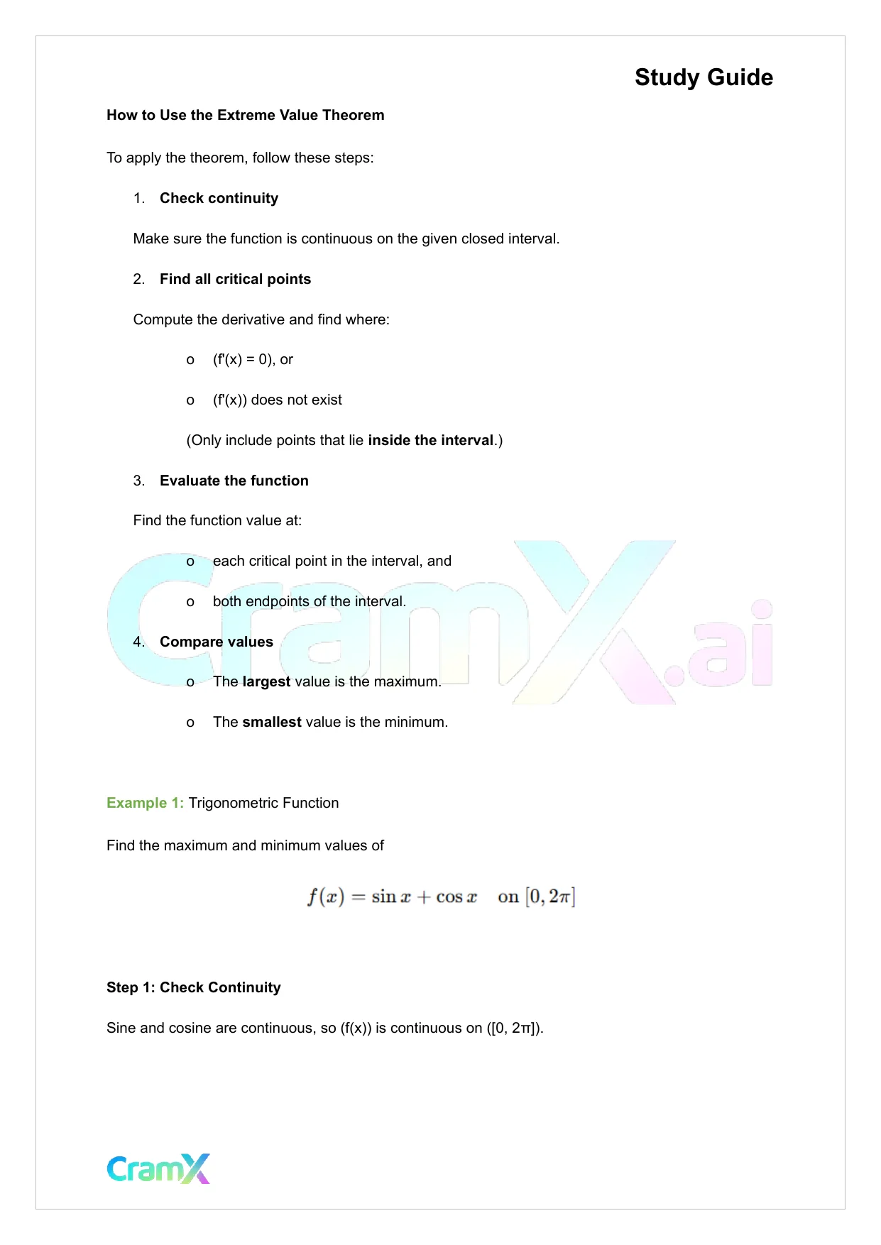 Calculus - Applications of the Derivative - Page 5 preview image
