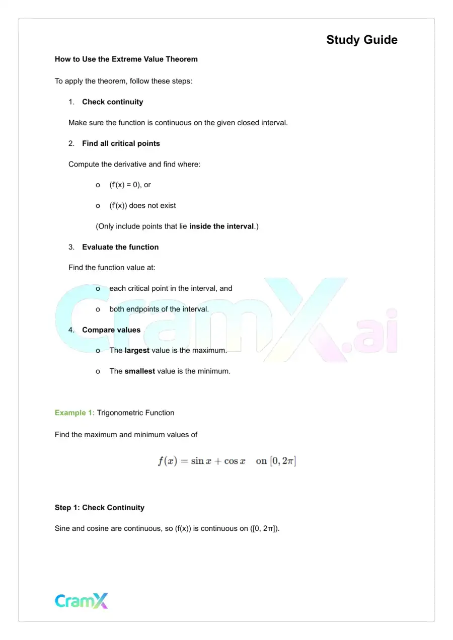 Calculus - Applications of the Derivative, page 5