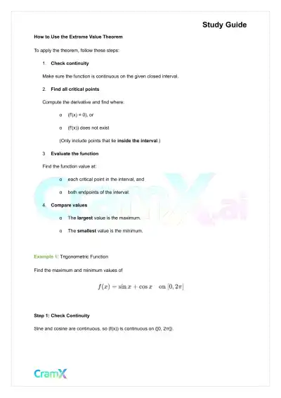 Calculus - Applications of the Derivative - Page 5 preview image
