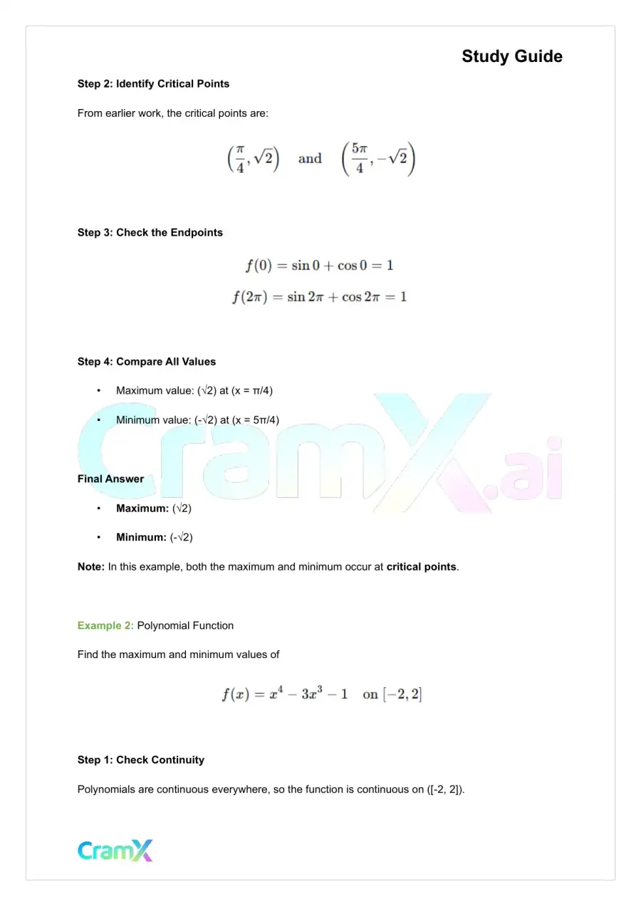 Calculus - Applications of the Derivative, page 6