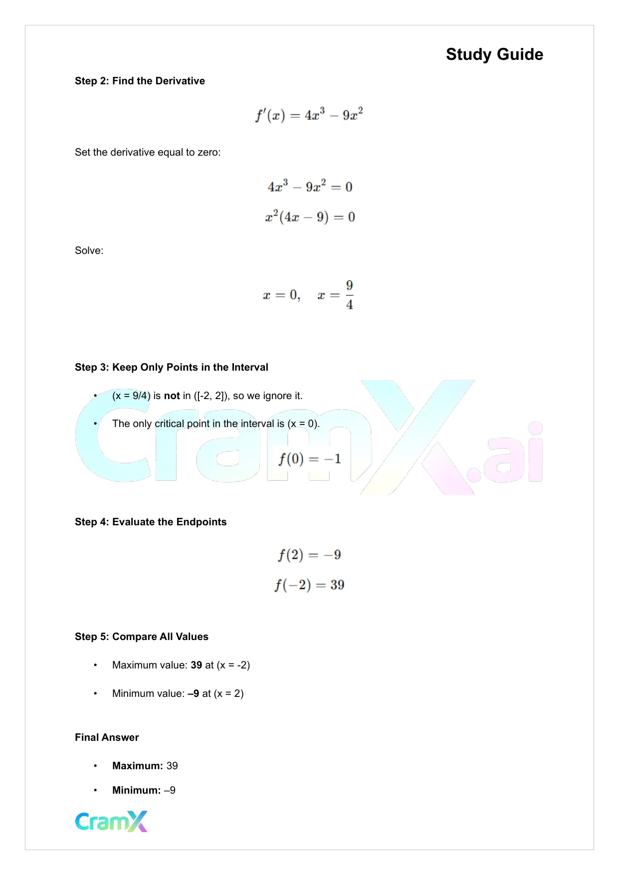 Calculus - Applications of the Derivative - Page 7 preview image