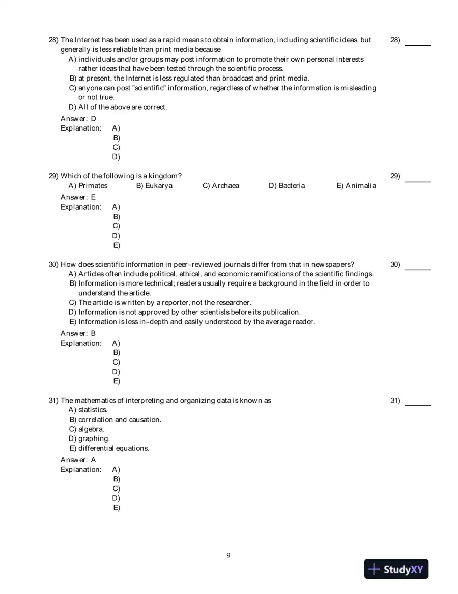 Human Biology: Concepts And Current Issues , 6th Edition Test Bank, page 10