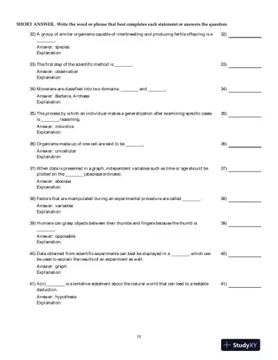 Human Biology: Concepts And Current Issues , 6th Edition Test Bank - Page 11 preview image