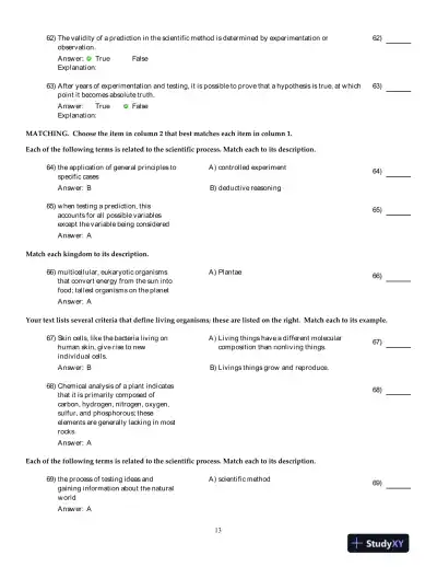 Human Biology: Concepts And Current Issues , 6th Edition Test Bank - Page 14 preview image
