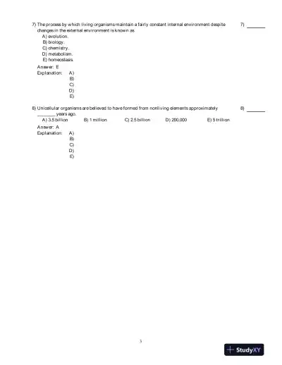 Human Biology: Concepts And Current Issues , 6th Edition Test Bank - Page 4 preview image