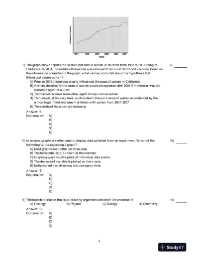 Human Biology: Concepts And Current Issues , 6th Edition Test Bank - Page 5 preview image