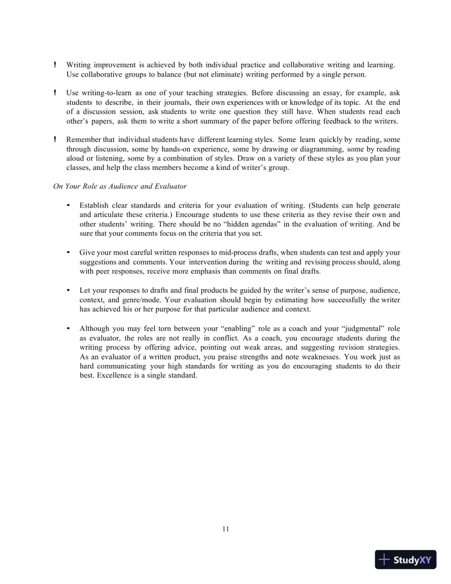 Lecture Notes for The Reid Guide for College Writers, 12th Edition, page 11