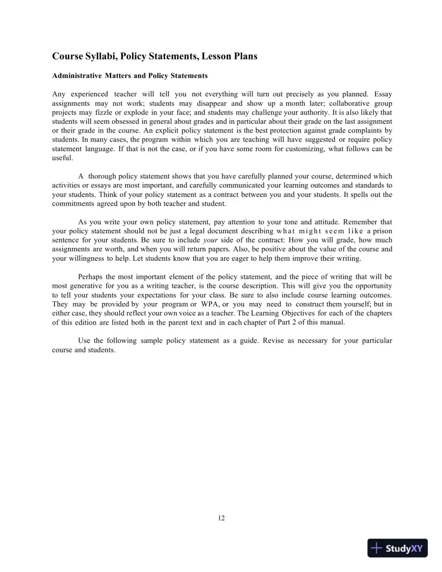 Lecture Notes for The Reid Guide for College Writers, 12th Edition, page 12