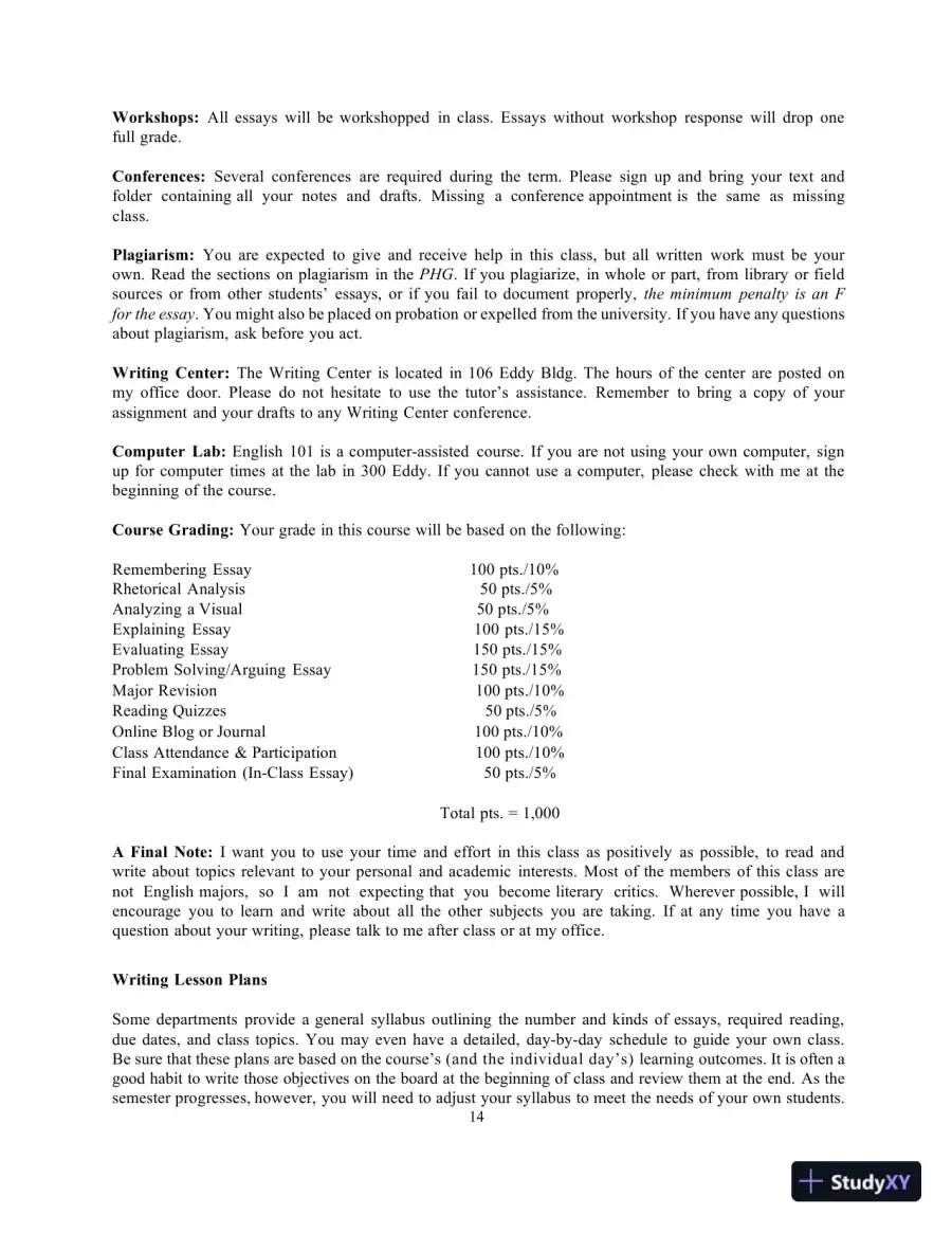 Lecture Notes for The Reid Guide for College Writers, 12th Edition, page 14