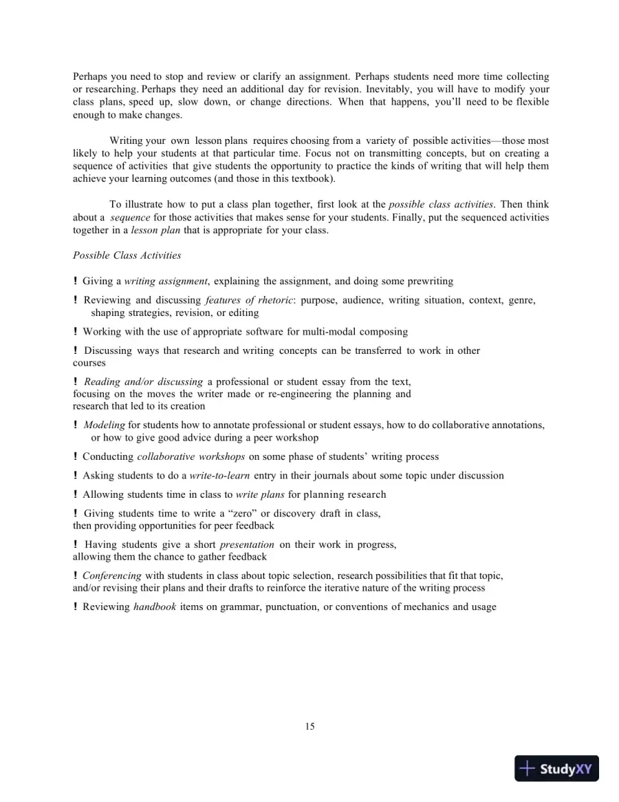 Lecture Notes for The Reid Guide for College Writers, 12th Edition, page 15