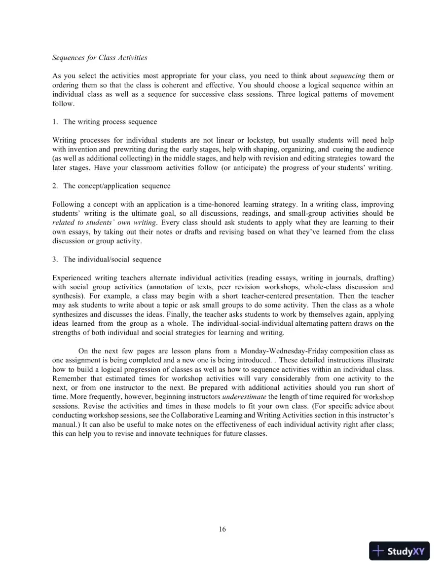 Lecture Notes for The Reid Guide for College Writers, 12th Edition, page 16