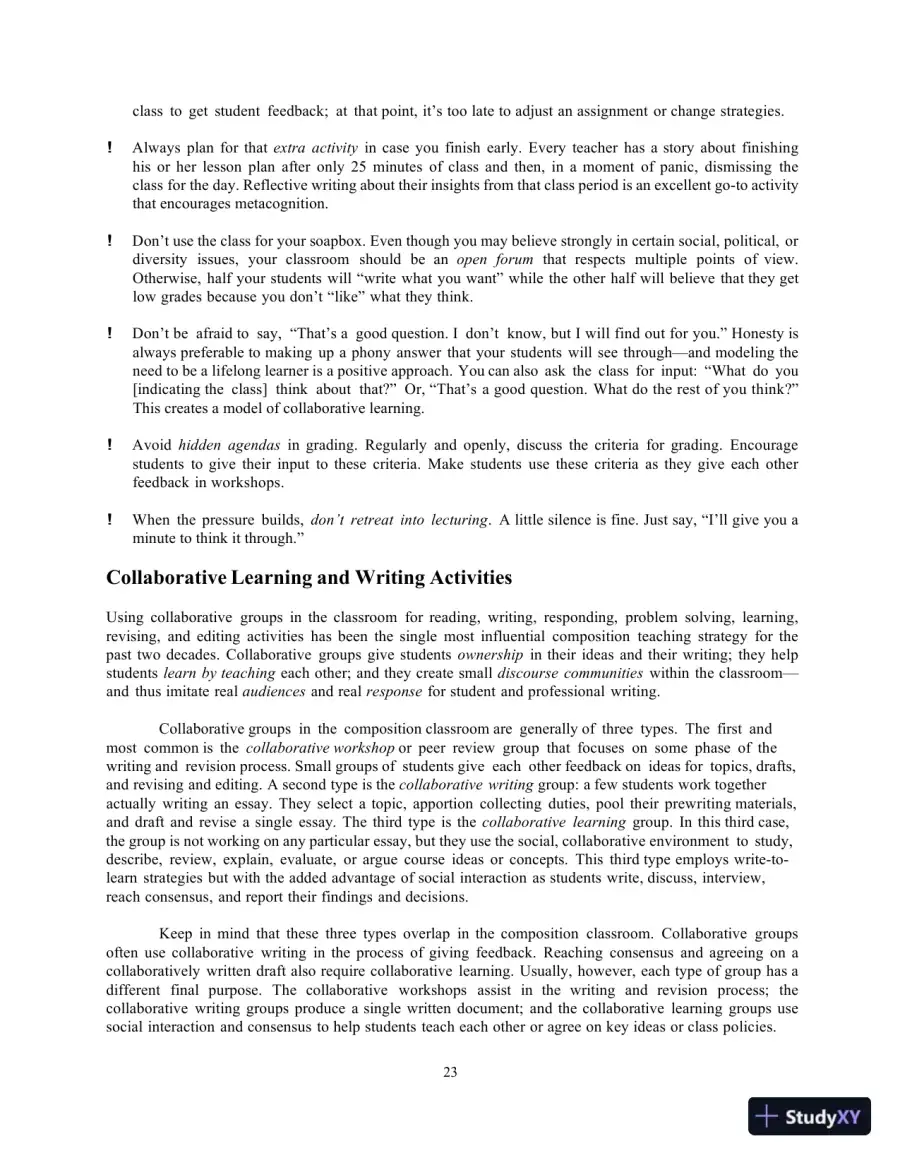 Lecture Notes for The Reid Guide for College Writers, 12th Edition, page 23