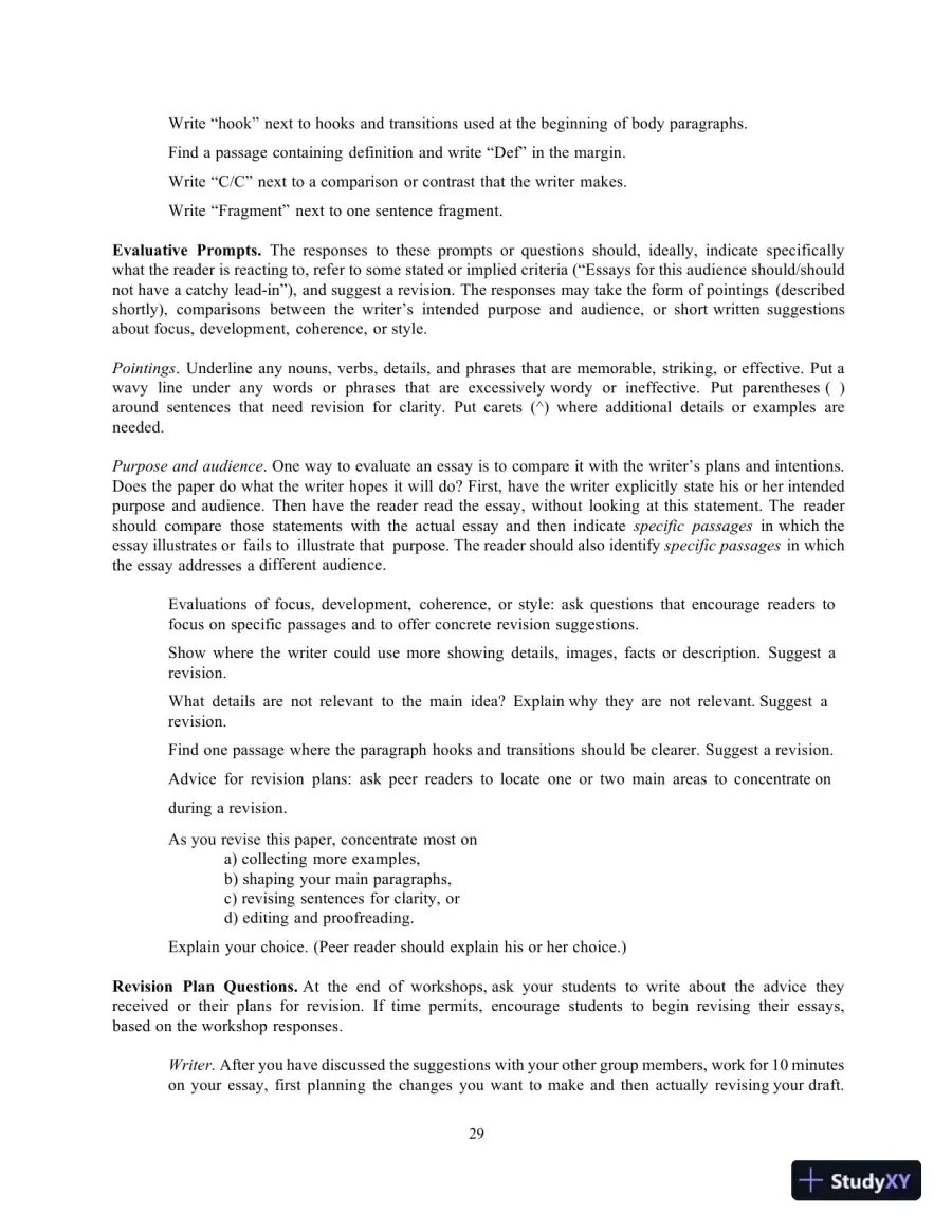 Lecture Notes for The Reid Guide for College Writers, 12th Edition, page 29