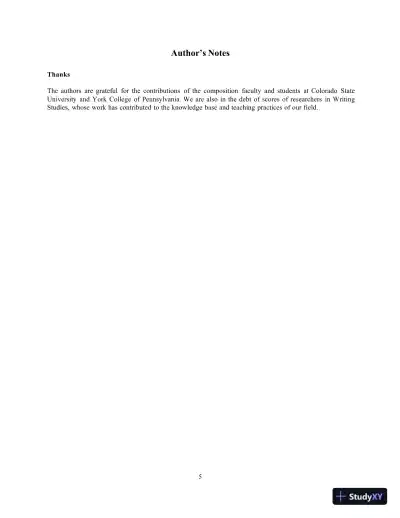 Lecture Notes for The Reid Guide for College Writers, 12th Edition - Page 5 preview image