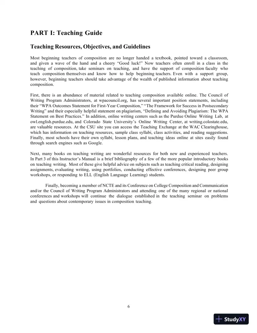 Lecture Notes for The Reid Guide for College Writers, 12th Edition, page 6
