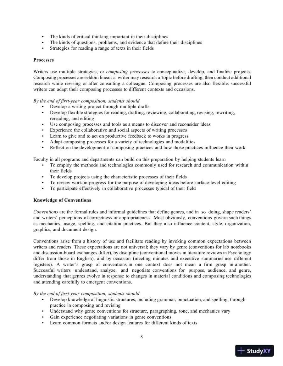 Lecture Notes for The Reid Guide for College Writers, 12th Edition, page 8