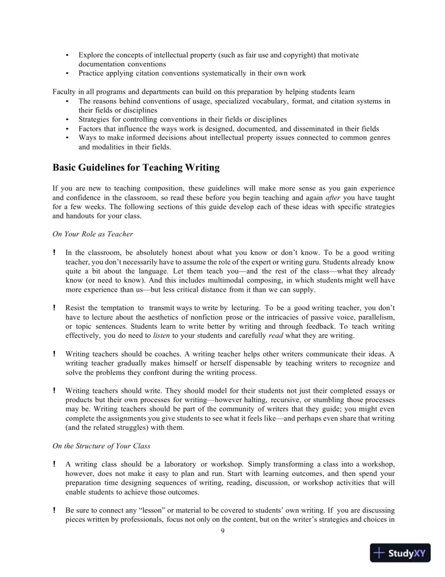 Lecture Notes for The Reid Guide for College Writers, 12th Edition, page 9