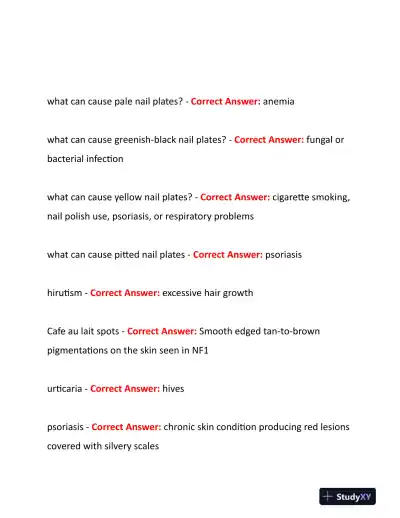 2023-2024 NURS507 Anatomy and Physiology Study Guide Review With Answers (219 Solved Questions) - Page 10 preview image