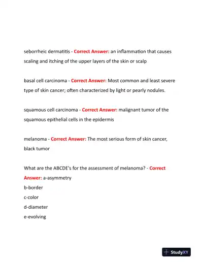 2023-2024 NURS507 Anatomy and Physiology Study Guide Review With Answers (219 Solved Questions) - Page 9 preview image
