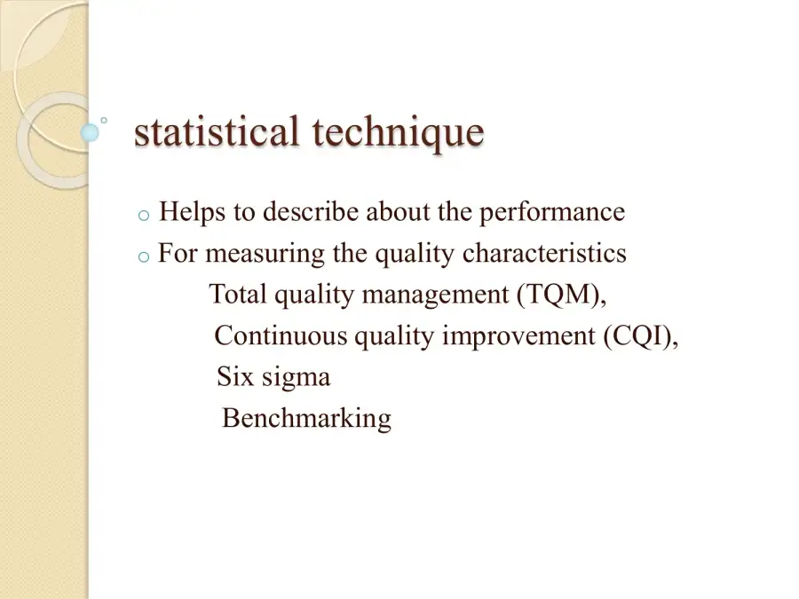 Statistics To Measure Quality Characteristics, page 2