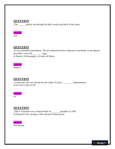2024 HESI Grammar A2 Grammar Exam-2 With Answers (156 Solved Questions) - Page 10 preview image