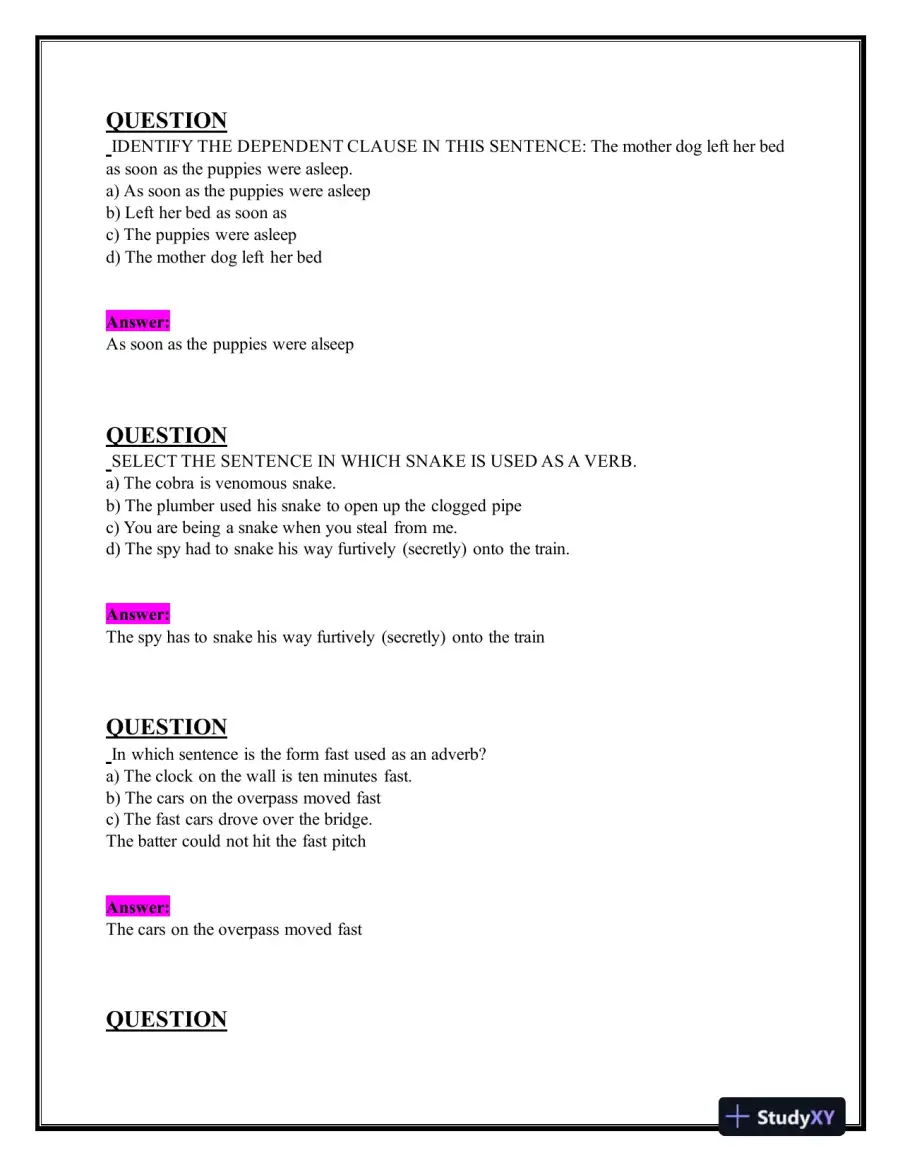 2024 HESI Grammar A2 Grammar Exam-2 With Answers (156 Solved Questions), page 11
