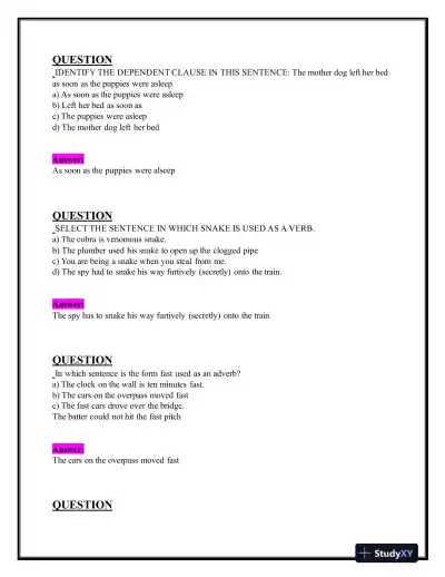 2024 HESI Grammar A2 Grammar Exam-2 With Answers (156 Solved Questions) - Page 11 preview image