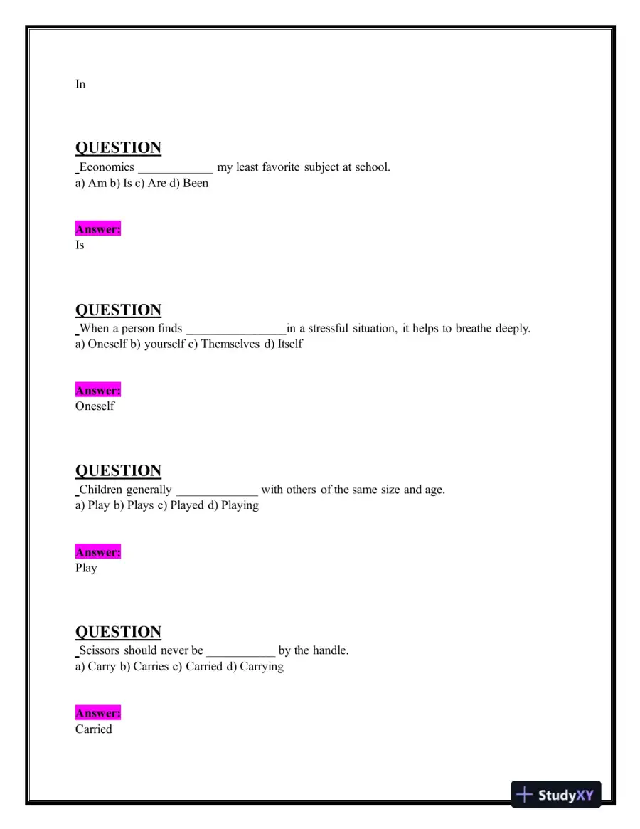 2024 HESI Grammar A2 Grammar Exam-2 With Answers (156 Solved Questions), page 7