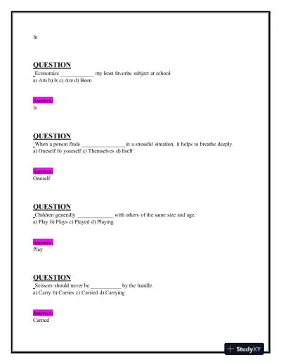 2024 HESI Grammar A2 Grammar Exam-2 With Answers (156 Solved Questions) - Page 7 preview image