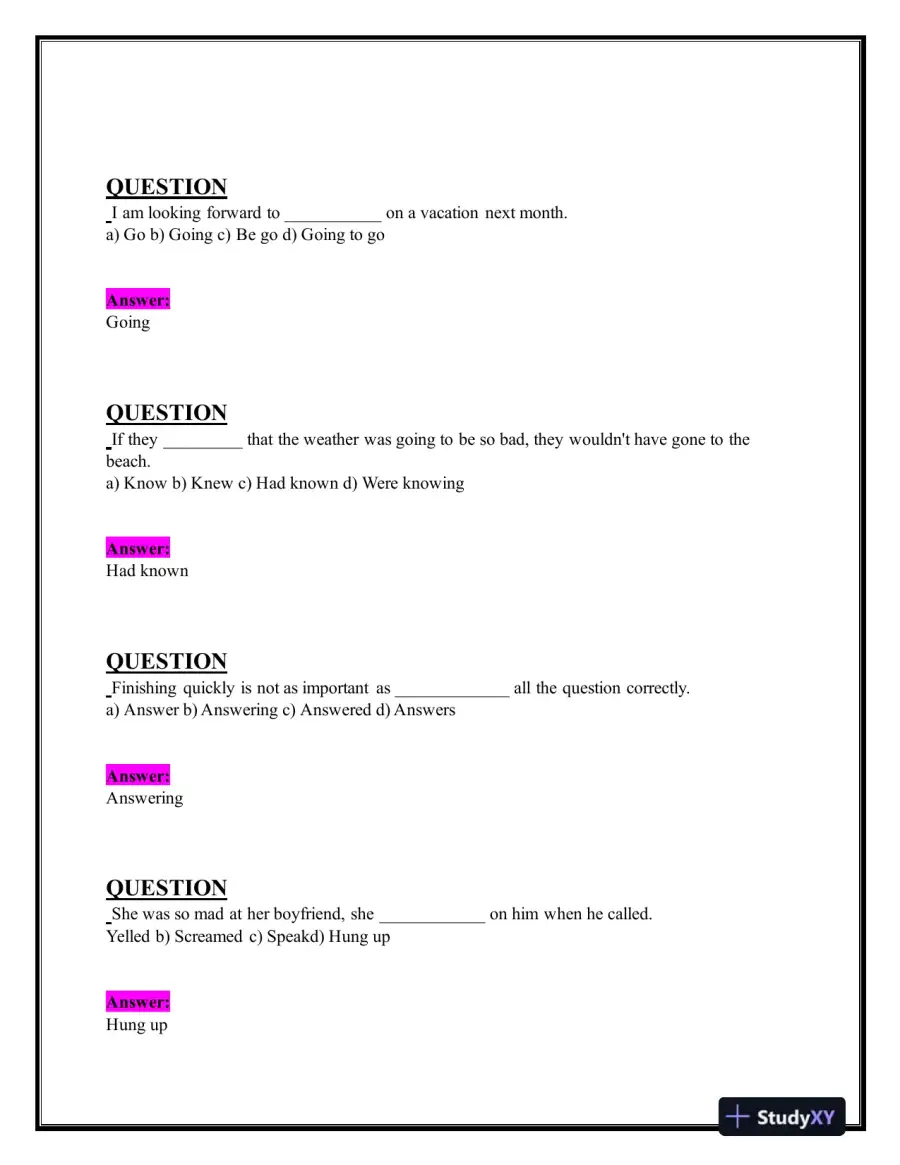 2024 HESI Grammar A2 Grammar Exam-2 With Answers (156 Solved Questions), page 9