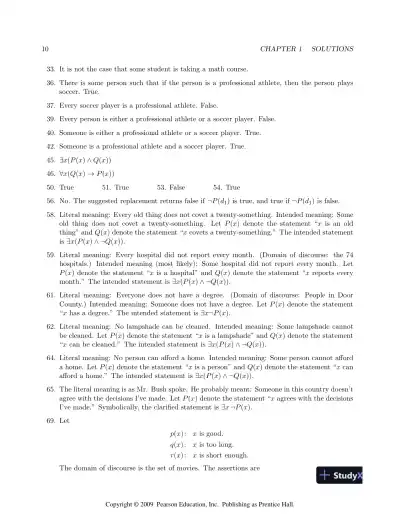 Solution Manual For Discrete Mathematics, 7th Edition - Page 11 preview image