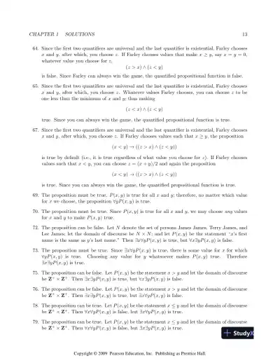 Solution Manual For Discrete Mathematics, 7th Edition - Page 14 preview image