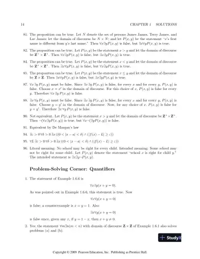 Solution Manual For Discrete Mathematics, 7th Edition - Page 15 preview image