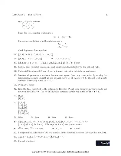 Solution Manual For Discrete Mathematics, 7th Edition - Page 4 preview image