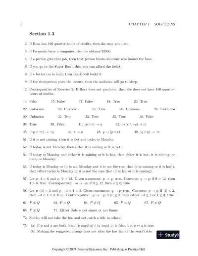 Solution Manual For Discrete Mathematics, 7th Edition - Page 7 preview image