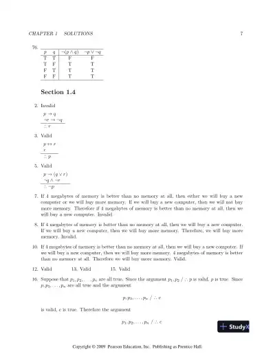 Solution Manual For Discrete Mathematics, 7th Edition - Page 8 preview image
